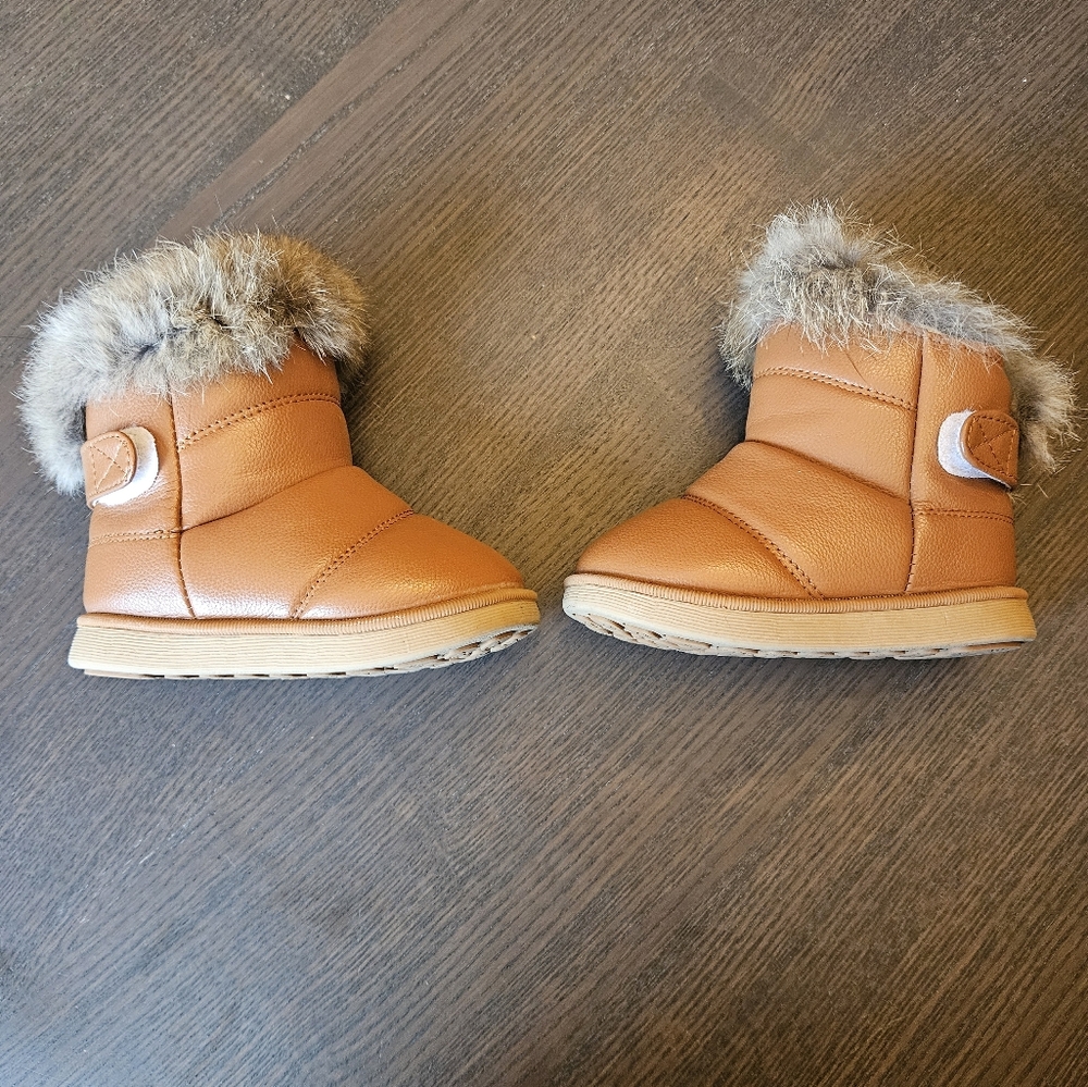 Cozy Tan Kids Boots